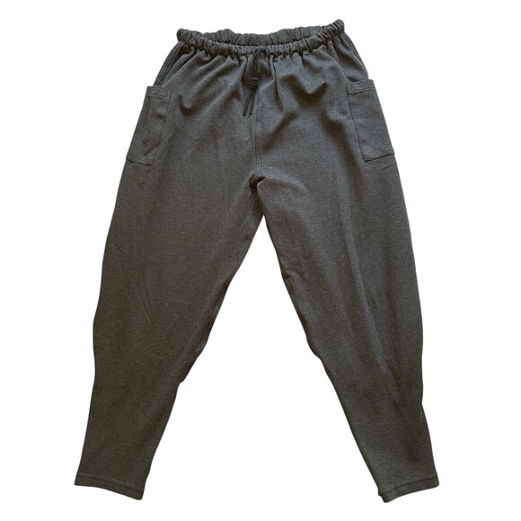 Sou Sou Pants Size L Japan Black Gray Stripe Tapered Pull On Enyu Sanyutei - Picture 12 of 13